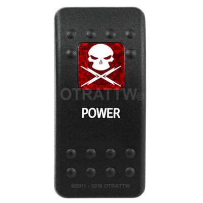 OTRATTW Carling Technologies Contura II Rocker Switch, POWER, RED LENS
