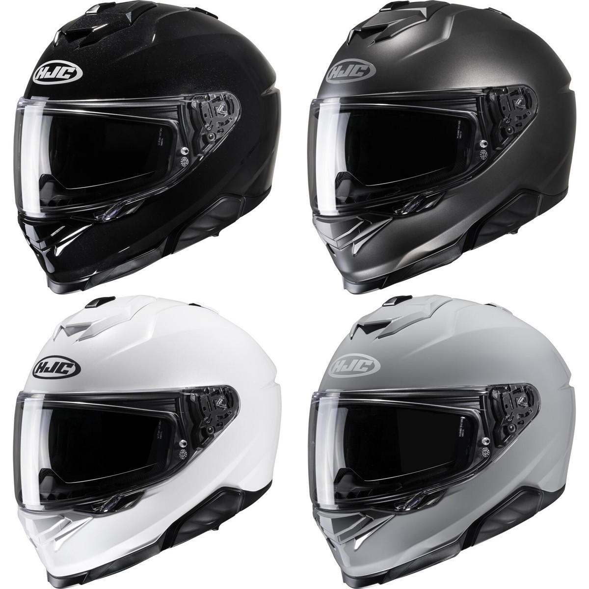 HJC Motorcycle Helmet i71 Solid - Full Face Helmet with Visor And