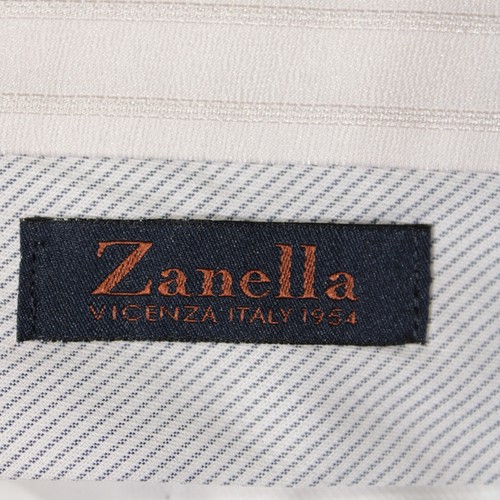 Zanella NWT Dress Pants Size 34 US Noah Blue Small Pattern 100% Wool - Picture 9 of 14