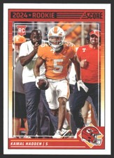 Kamal Hadden #378 2024 Score Kansas City ChiefsRC Rookie