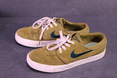 Nike Sneaker SB Air Zoom Stefan Janoski Gr. 36,5 Leder Suede khaki grün CH1-828