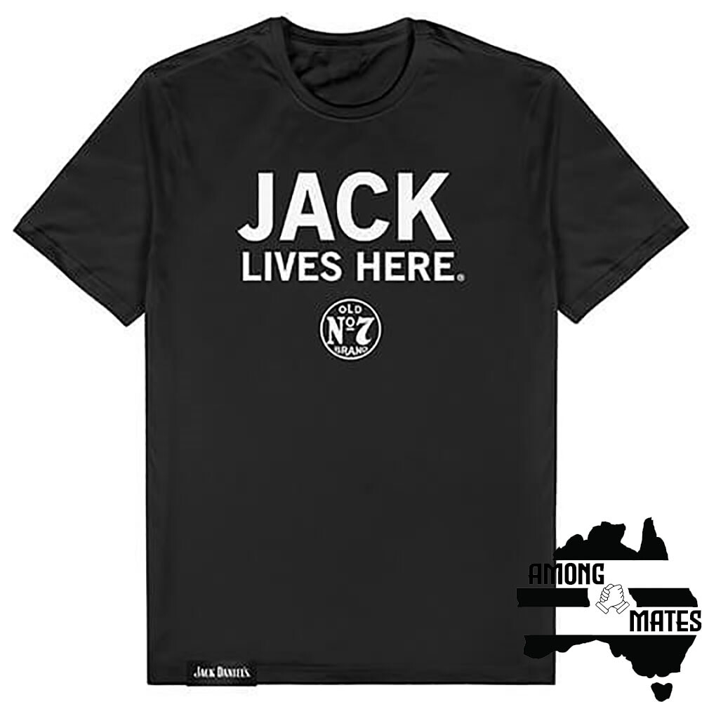 JACK LIVES HERE JACK DANIEL'S TEE/ Top / T-SHIRT JD03813 Perfect Gift
