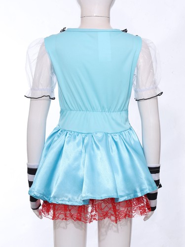 Kids Girls Bavarian Oktoberfest Costume Maid Dirndl Dress Cosplay Dress Up - Picture 22 of 36