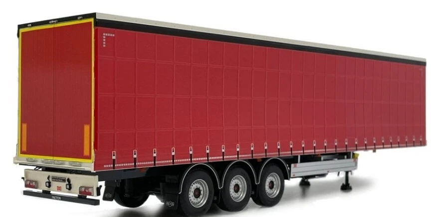 MARGE MODELS - Rimorchio centinato PACTON 3 Assi Rosso - 1/32 - MAR1902-01-12 - Immagine 2 di 3