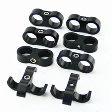 Hose Separator Fuel line Fitting Adapter 4AN 6AN 8AN 10AN 12AN Mounting Clamps