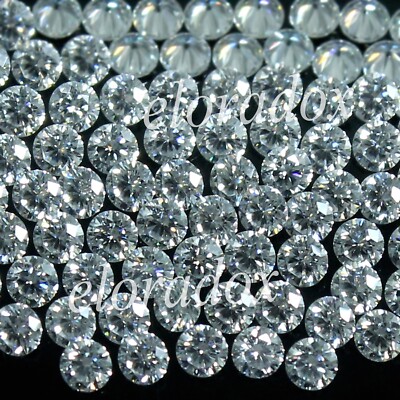 50 Pcs Natural DE Color VVS1 Brilliant Cut 1.20 MM Round White Certified Diamond