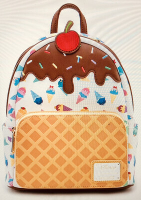 Loungefly Mini Backpack Disney Princess Ice Cream Sundae Cone Cherry Bag Loungefly x Disney Princess Ice Cream Cone Mini Backpack  main image 3