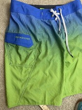 Quiksilver Boardshorts Everyday Techlite 20 Mens 30 Swim Trunks Surf Spell Out