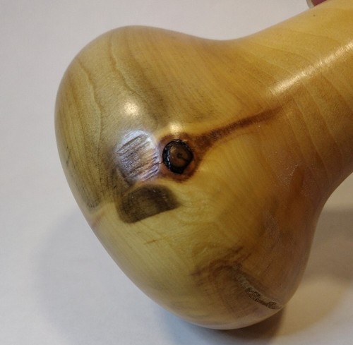 Artisan Aspen Wood Vase Dillon Colorado Signed WA Funk 5" Aspencraft - Picture 11 of 13