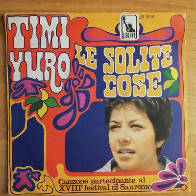 Timi Yuro. Le Solite Cose (auf Italienisch). Ich entschuldige mich. 45 Umdrehungen Neu. Jahr 1968.