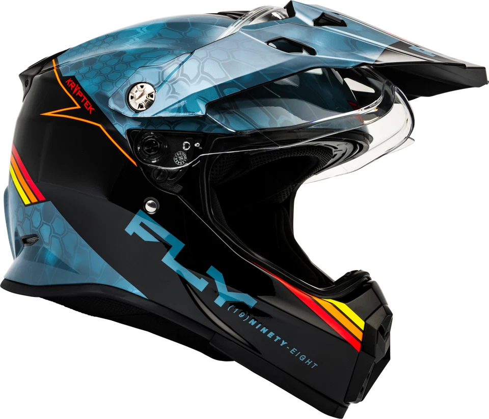 Nuevo Casco de Motocicleta Fly Racing Trekker Ocultar Kryptek Azul Pizarra DOT ECE Foto 2 de 4