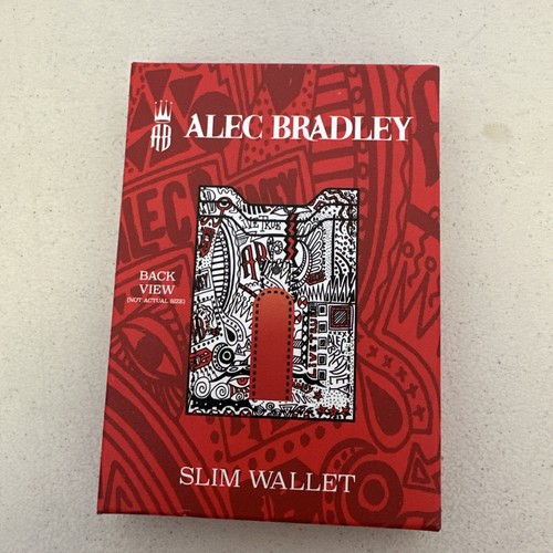 Alec Bradley Slim Wallet With Money Clip. Road Warrior White with Design. - Picture 2 of 6