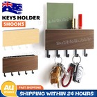 5 Hooks Wooden Wall Mounted Hanging Hanger Key Holder Storage Rack Organizer