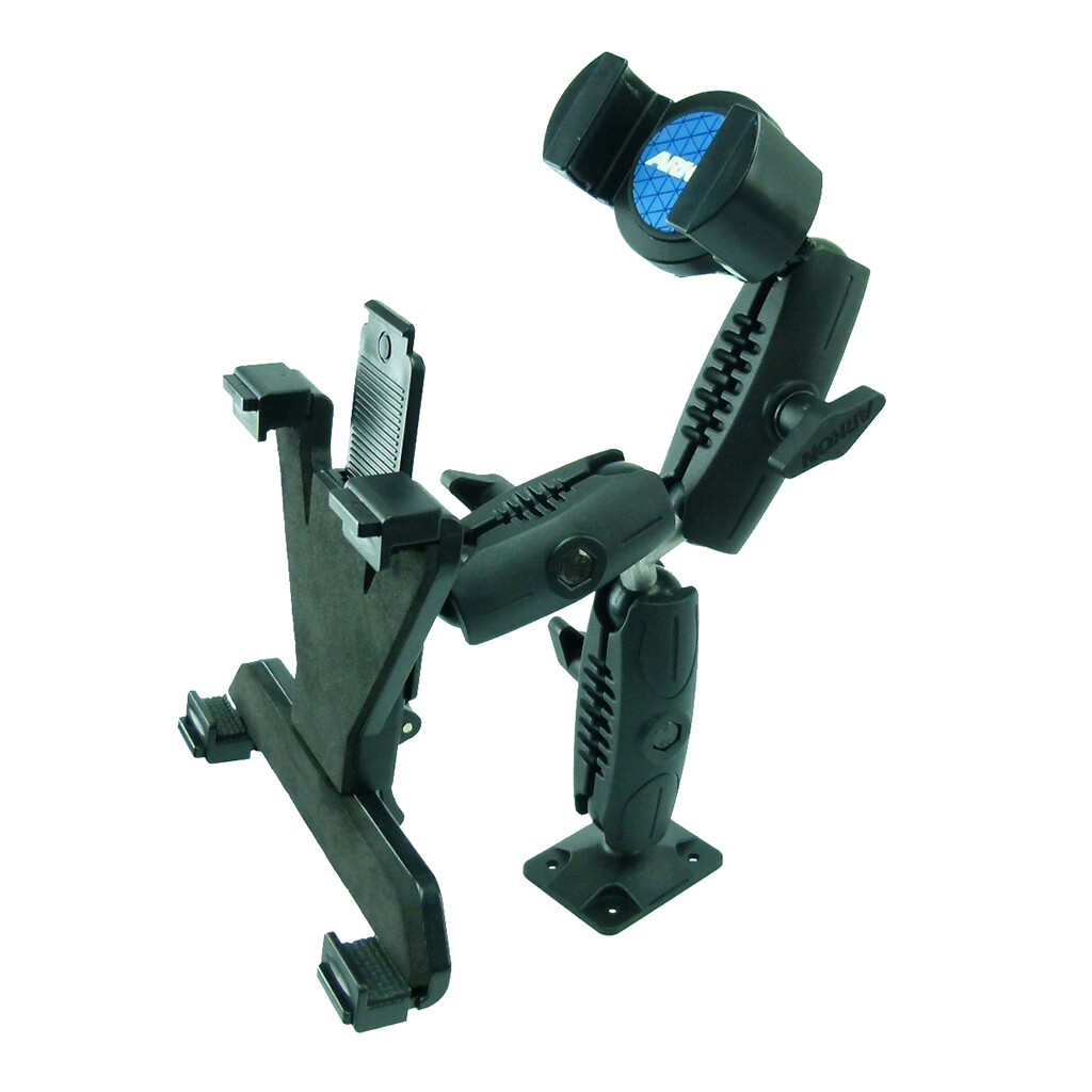Permanent Screw Fix Fleet Dual Dash Mount with Tablet & Phone Holders