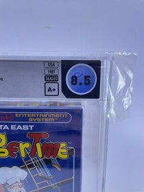Nintendo NES Video Game - Burgertime / Sealed Graded 8.5 Wata H-seam