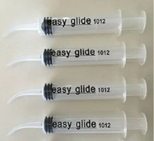 4 -PACK OF Disposable dental irrigation syringe with curved tip- 12CC