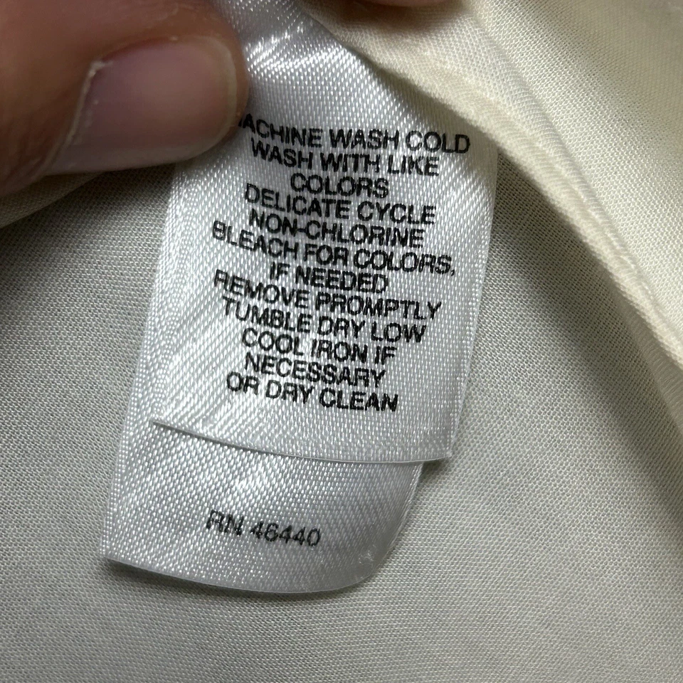 Concepts by Claiborne 男式 16 码 34-35 纽扣正装衬衫象牙白 — 第 4/4 张图片