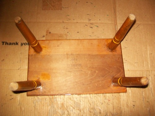 Vintage 1971 J. S. Ebersol Wooden Foot Stool Intercouse PA - Picture 2 of 3