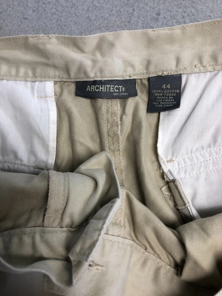 Shorts Architect Masculino 44 Safari Bege Cintura Elástica Plissada Carga Caminhadas Ao Ar Livre - Imagem 2 de 4