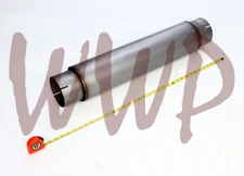 Universal Stainless Steel High Flow Turbo Exhaust Muffler 4" Inlet/Outlet 31" L