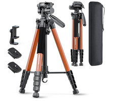 Tripod 74-Camera-Tripod for Cell Phone, Aluminum Professional Heavy Duty Came...