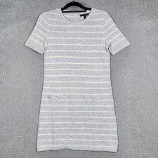 Banana Republic Sweater Dress Womens Small Knit Short Sleeve Striped Pockets