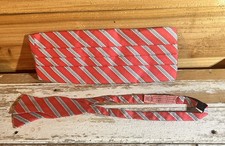 Vineyard Vines Adjustable Cummerbund And Bow Tie Coral /Light Blue /White