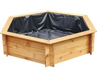 Hochteich Promadino Miniteich 6Eck-Hochteich, Honigbraun Mit Teichfolie 222 X 19