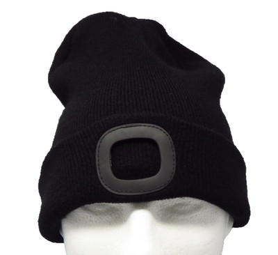 Rough Neck Black Winter Beanie with Bluetooth Holder