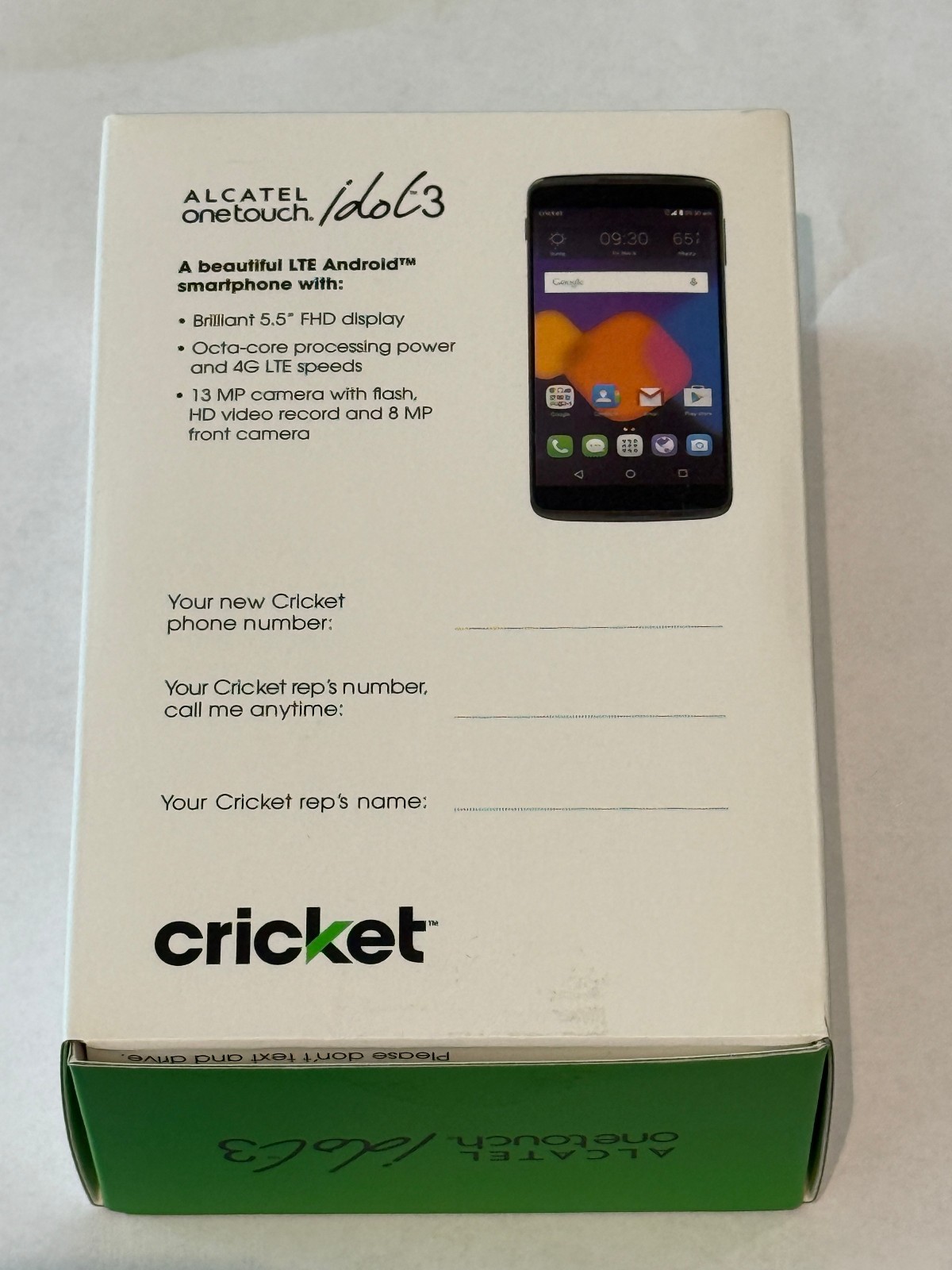 NEW Alcatel One Touch Idol 3 Android Smartphone Cricket 4G 16GB 4.7" Old Stock