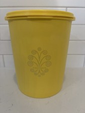 Vintage Tupperware Yellow 6 3/4  Canister and...