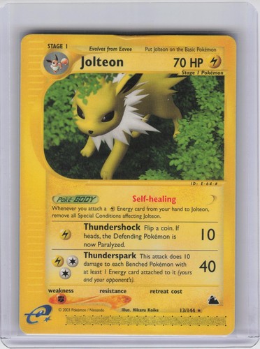 Jolteon 13/144 Rare Skyridge Pokemon Vintage TCG Card NM - Picture 1 of 2