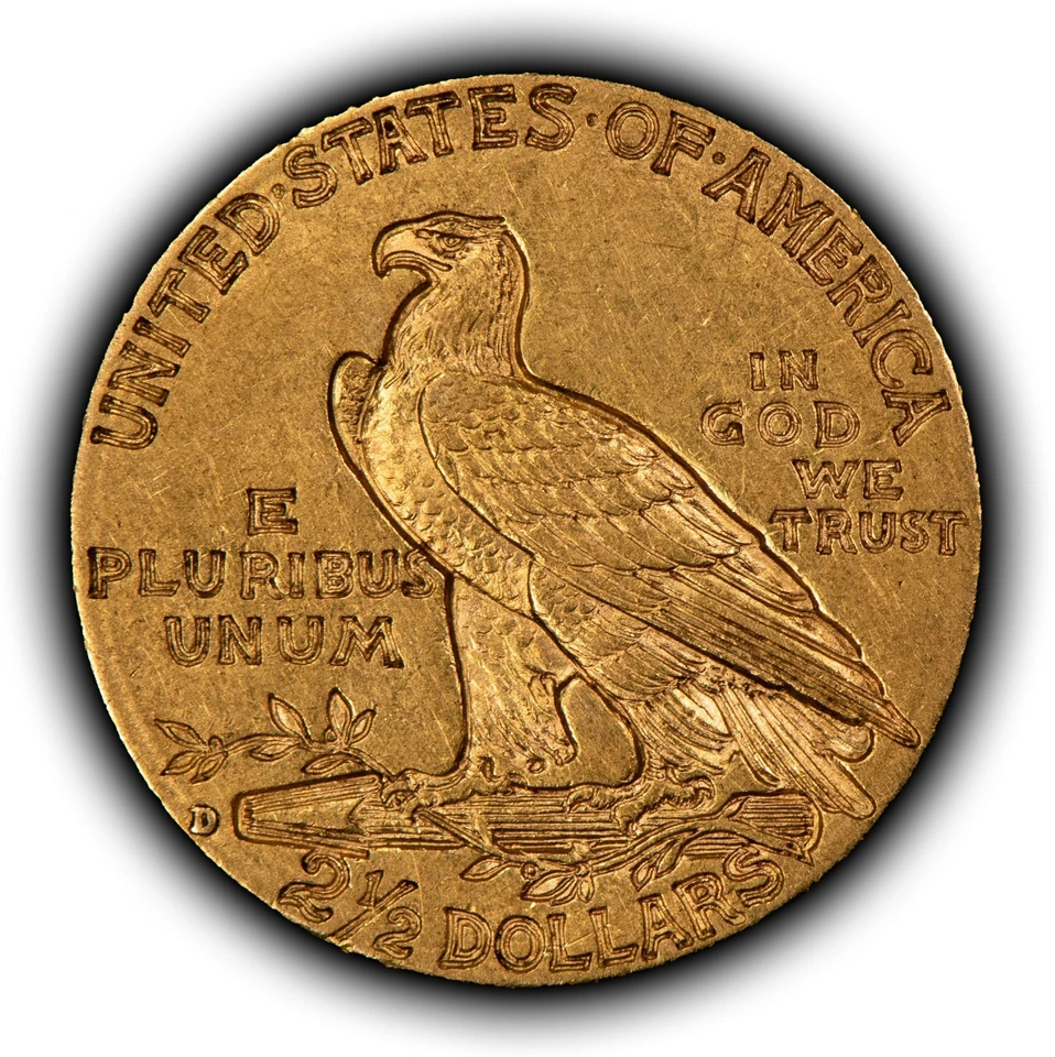 1914-D G$2.50 Indian Gold Quarter Eagle Luster Authentic US Coin - AU/UNC- G5689 - Image 2 of 4