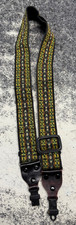 Vintage 70s MIA Hippie Camera Strap 1.5" Wide Woven Neck Strap Geometric