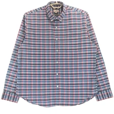 J Crew Men's XL Classic Broken-In Oxford Shirt Blue Pink Cotton Long Sleeve NWT