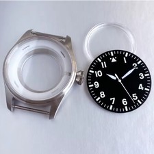 43mm Stainless Pilot Watch Case for Nh35 NH36 ETA2824 PT5000 Movement 38mm Dial