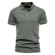 New Summer Style Men's POLO Shirts  100 Cotton, Solid Color, Sporty Lapel Design