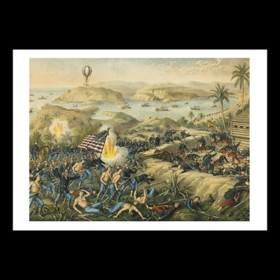 Kurz & Allison - Capture of El Canoy, El Paso (1898) A5 Art Card Print