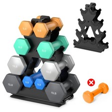 4-Tier Dumbbell Rack Stand Only  Space-Saving Weight Rack for Home Gym, Hand...