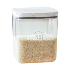 Airtight Rice Storage Bin Flour Container With Measuring Cup 10 Lbs 5.81Qt