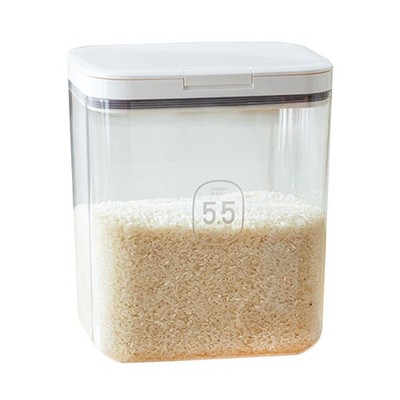 Airtight Rice Storage Bin Flour Container With Measuring Cup 10 Lbs 5.81Qt