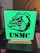 3d Printed USB Powerd LED Light Usmc Devil Dog  Light