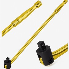 Breaker Bar 750mm 1/2in Drive Heavy Duty CrV Flexi Knuckle Gold High Torque Tool