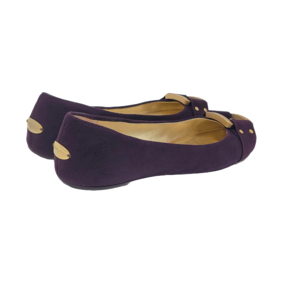 Jimmy Choo Morse Purple Suede Ballet Flats Size 7/37EUC - Image 3 of 4
