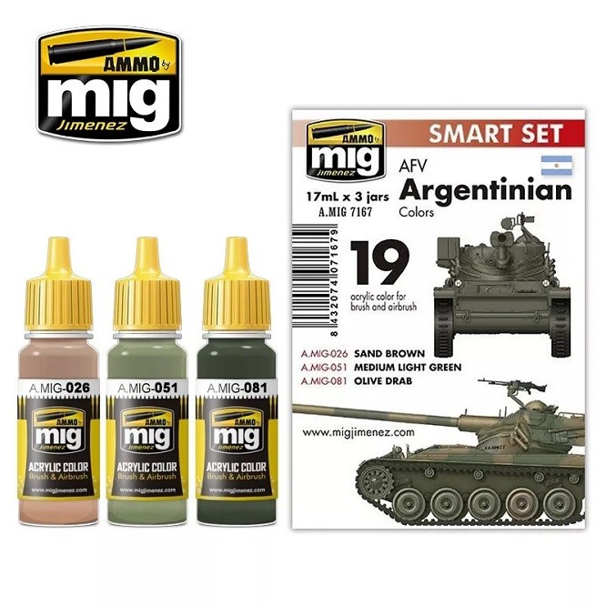 Ammo MIG 7167 - Acrylic Paint Smart Set - AFV Argentinian Colors
