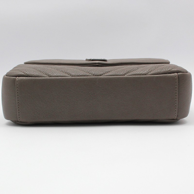 Borsa a tracolla media Saint Laurent Monogram grigio tortora college 600279 45239178