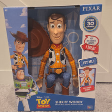 Thinkway Toys Toy Story Sheriff Woody 16" Pull-String Action Figure Pixar