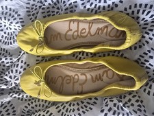 Sam Edelman Felicia, Yellow Size 6 a classic ballet shoe Soft Flexible