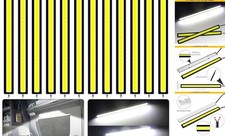 12PCS 12V LED Interior Light Bar, Waterproof 28 LEDs COB Strip Light White