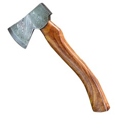 Hand-Forged Damascus Steel Axe,Viking Bearded Axe, Sheesham Wood Handle Sheath